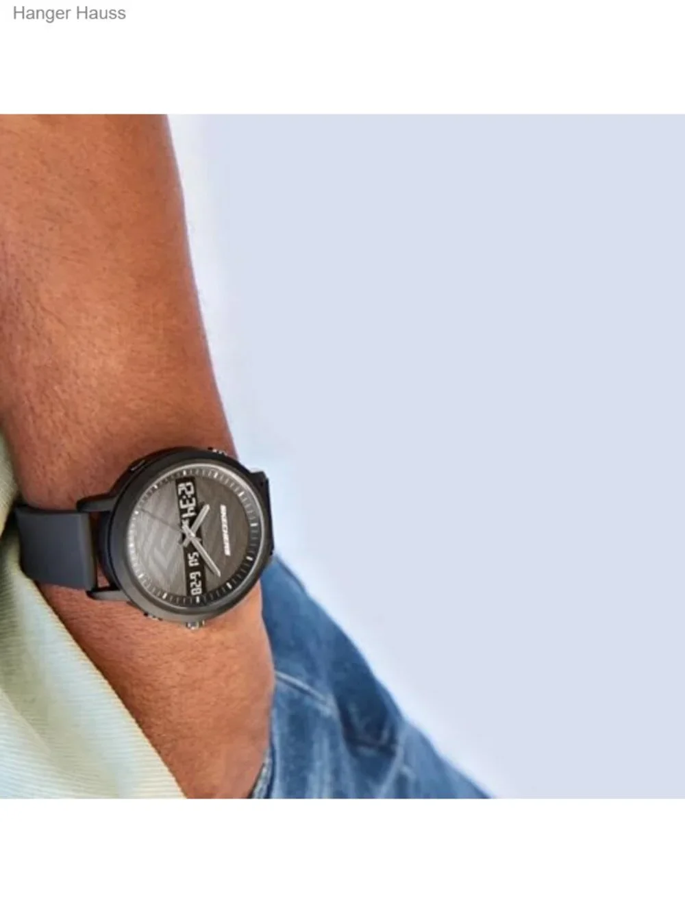 Skechers Men's 46mm Analog-Digital Silicone Strap Watch